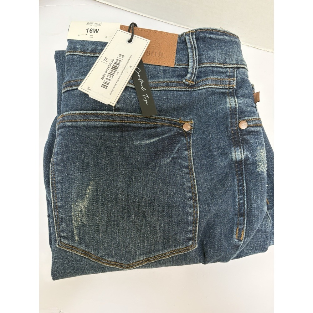 Judy Blue NWT Hi-Rise Tummy Control Skinny Fit Denim Jeans Size 16W Style #88692